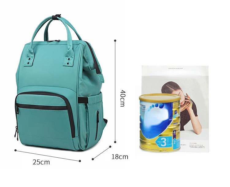 Multifunction Nylon Women Diaper Bags Bookbag 30*12*36cm