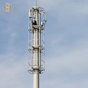 Wholesale Tubular Telecommunication Tower 36M 4 Sections Slip Joint Galvanized Surface from china suppliers