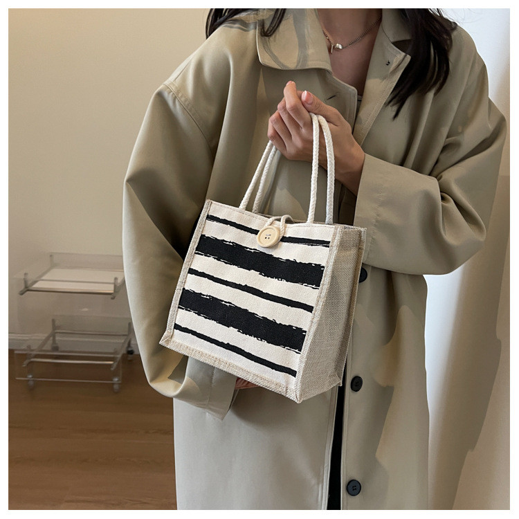 TOTE BAG CANVAS BAG CANVAS GIRL NEW PRINTED TOTE INS PORTABLE BENTO LUNCH BOX WORK