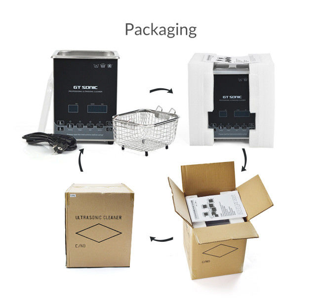 2L 50W 40kHz Stainless Steel Ultrasonic Cleaner With Timer Heater