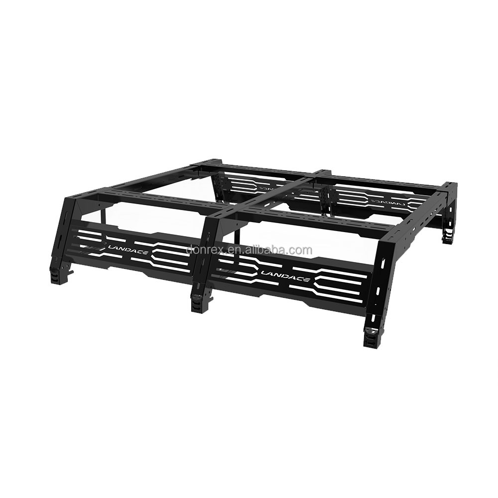Silver Universal Truck Bed Rack Adjustable Steel Pickup Bed Rack
