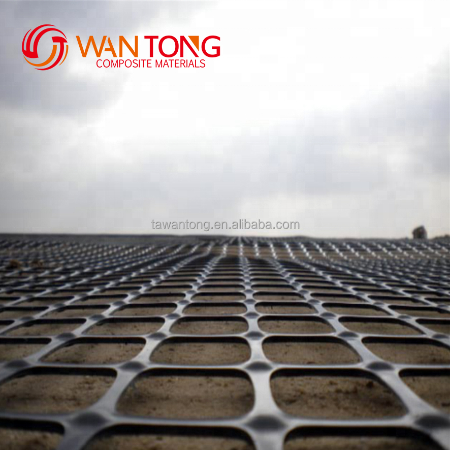Black Geotextile Nonwoven Biaxial Plastic Geogrid Stitched Anticrack Geogrid for Asphalt Pavement