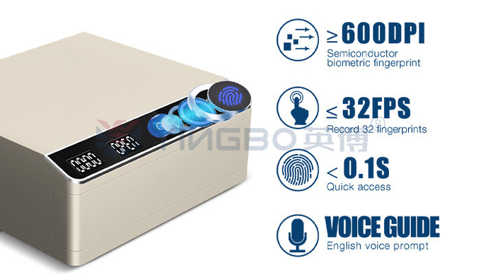 Fingerprint Lock Voice Guide Steel Luxury Best Home Jewelry Safe Auto Open