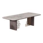 Titanium 0.9m Contemporary Luxury Dining Table 30in Marble Top
