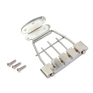 Wholesale Jazz Bass Bridge Tailpiece Silver 4 Strings Low Tailpieces Replacement Zinc Alloy from china suppliers