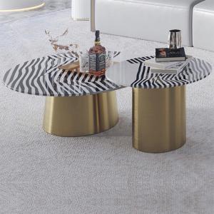 Wholesale OEM Marble Topped Pedestal Coffee Table from china suppliers