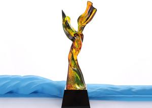 Wholesale Modern Twisted Colored Glaze Custom Award Trophies For VIP Workers from china suppliers