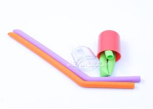 Wholesale Reusable 5.6 Inch Angled Food Grade Silicone Straws Dishwasher Safe OPP Bag Packed from china suppliers