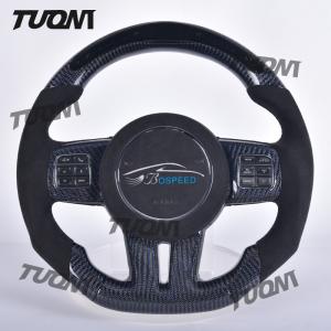 Wholesale Custom Dodge Steering Wheel made of Carbon Fiber with 100% Fit Dodge Logo Emblem Leather Grip from china suppliers