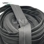 Black Woven Fishbone Waistband Lining Wear Resistant For Trousers