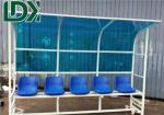 5 Seats Outdoor Soccer Pitch Football Subs Bench With Shelter Football Rest Area