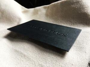 Wholesale Fine Workmanship Black Business Card With Black Foil Hot Stamping Logo from china suppliers