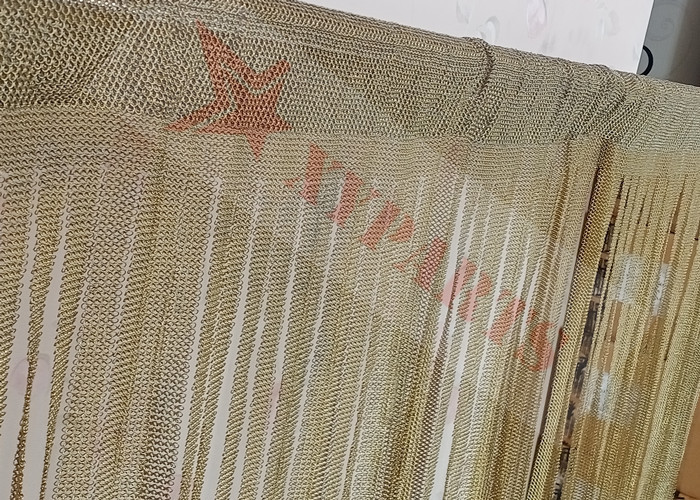 12mm Metal Ring Mesh Curtain Easy To Install For Hotel Decoration