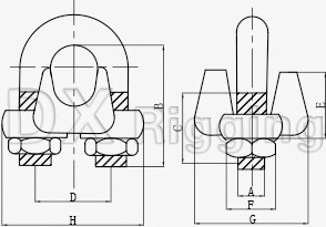 Us Type Drop Forged Wire Rope Clips Stainless Steel With Custom Size ZINC Finish