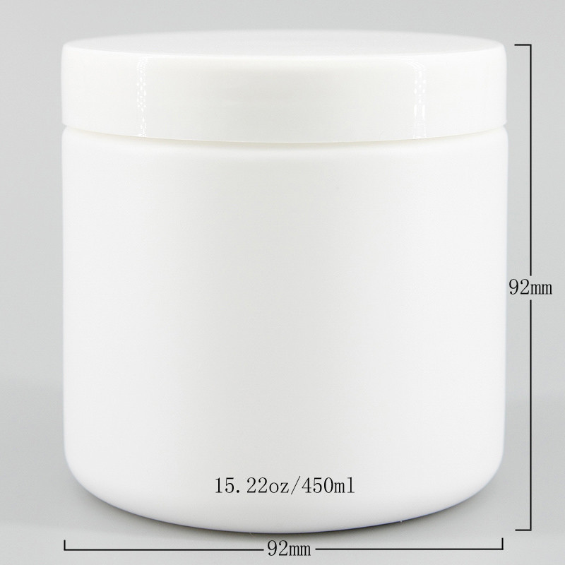 HDPE 92mm 450ml Plastic Cosmetic Jars