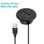 Office Desktop Usb Charger Station Hidden 3 Ports Fast Charging Ac Adapter Usb 3
