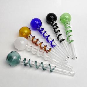 Wholesale Beautiful Colorful Glass Smoking Pipe Round Shape 5.5 Inch Length from china suppliers