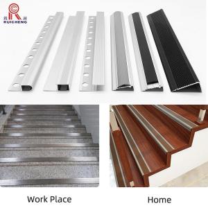 Wholesale Slip Resistant Aluminium Stair Nosing Edge Trim 7mm Height Anodized from china suppliers