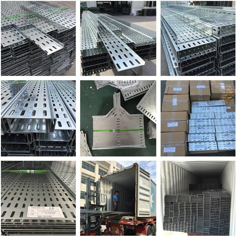Cable Tray Support System Electrical Zinc Perforated Cable Trays