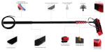 5 Sides Brush Head Solar Panel And Water Fed Pole Window Cleaning Brush Aluminum
