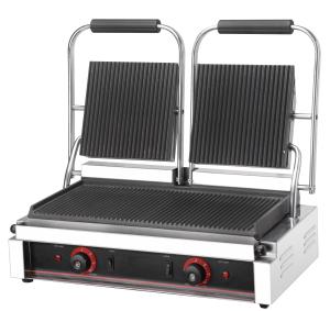 Wholesale Industrial Double Heads Electric Panini Contact Grill Sandwich Press with Private Mold from china suppliers