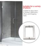 Polished Chrome Finish Stainless Steel Square Pivot Glass Door Handle with and