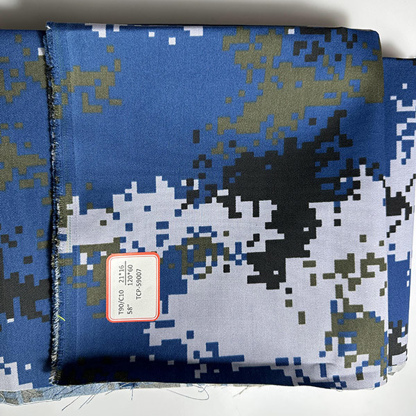 Workwear Printed Fabric TC90/10 21X16 120X60 Camouflage Fabric Customized Twill