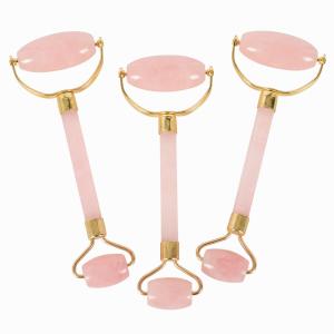 Wholesale Custom Pink Rose Quartz Facial Roller Jade Face Massager from china suppliers