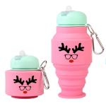 Travel Portable Sport Collapsible Water Bottle Silicone Reusable Leakproof