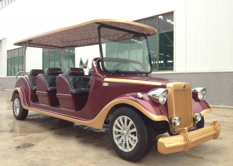 8 Person Classic Golf Cart Electric Powered Golf Club Cart With Aluminum Chassis