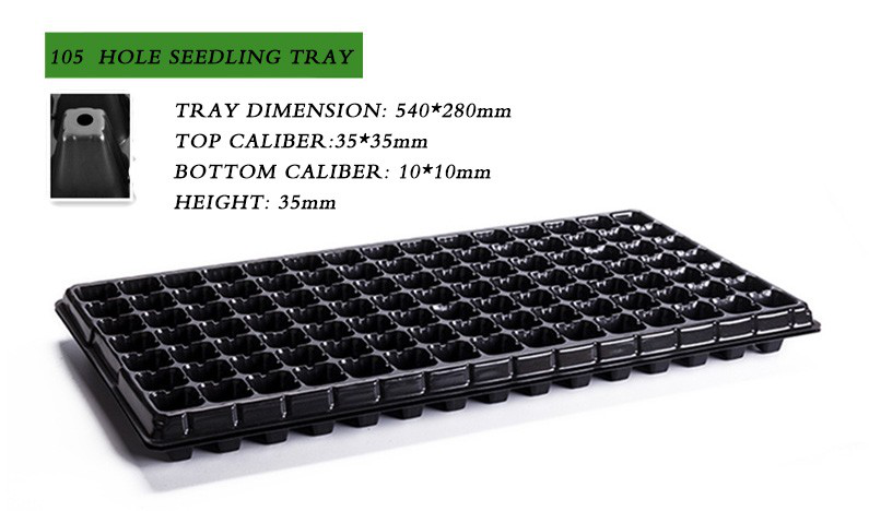 Durable whole sales plastic seedling tray (32cells /50/72/105/128/200 cells)