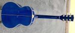 Best jumbo Blue flame maple wood acoustic Guitar Solid ebony Guitarra Customized