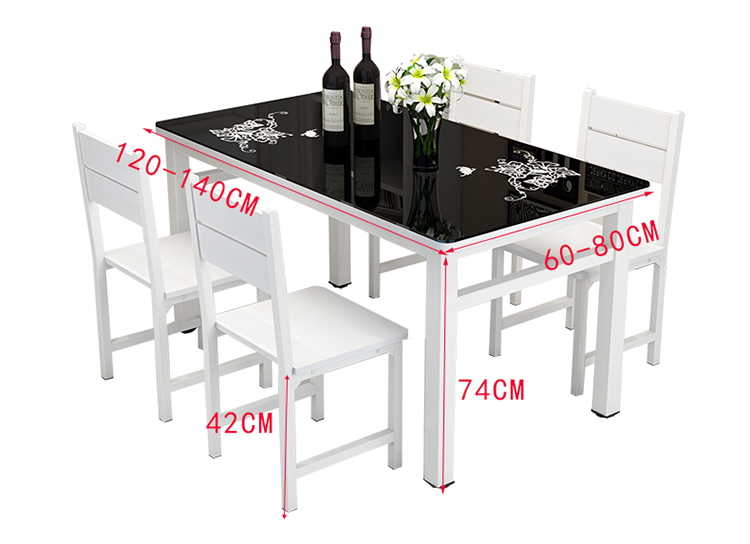 Modern Glass Top Dining Room Table Safety With High Temperature Resistance