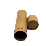 Rolled Edge Kraft Cardboard Tube Packaging , Round Cylinder Gift Box For Mailing