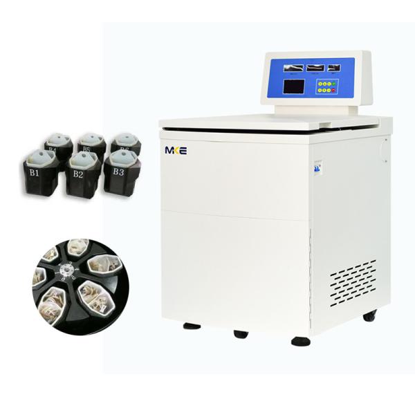 6000rpm 6*1200ml Floor Standing Blood Centrifuge for Blood Bag Rcf 6880 xg LED