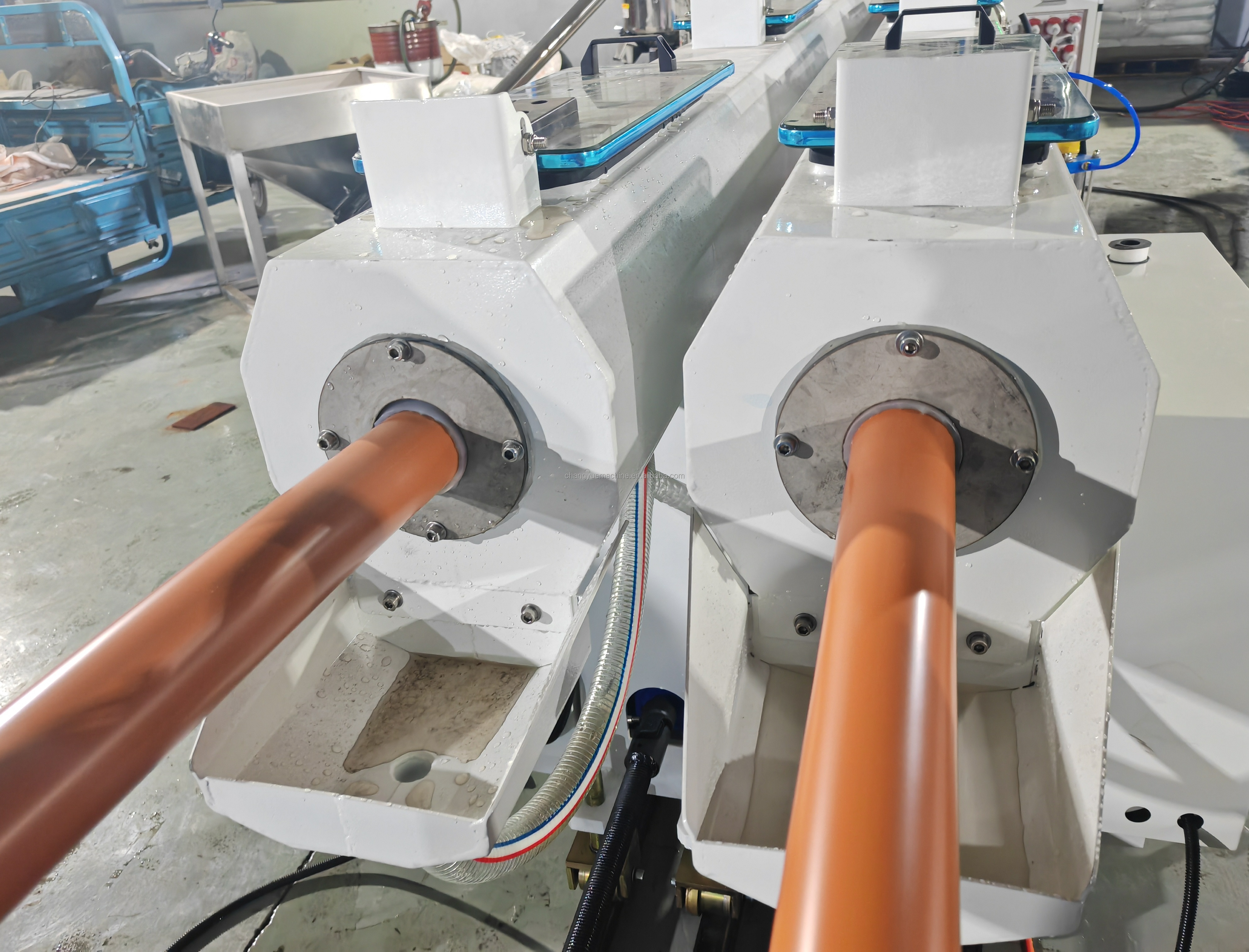 Plastic CPVC UPVC Dual Electrical Conduit Pipe Machine with 40 rpm Screw Speed