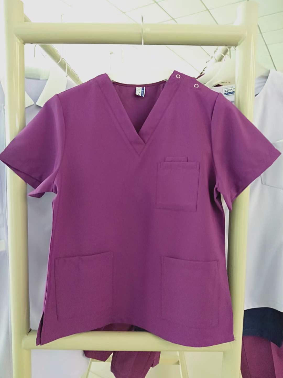 Cotton Disposable Lab Coats Doctors Nurses Men Women Pink Hospital Gown