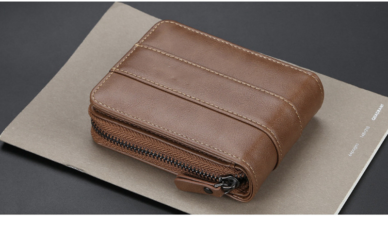 3 Colors Minibook Customized Men's Short Version Buckle Multi-card Coin Three Fold Zipper Wallet