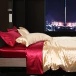 Home Textile Mulberry Silk Bed Sheets , Queen Size 20x30in Fitted Silk Bed