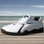 OEM ODM Leather waterproof Golf Shoes with Rubber Outsole