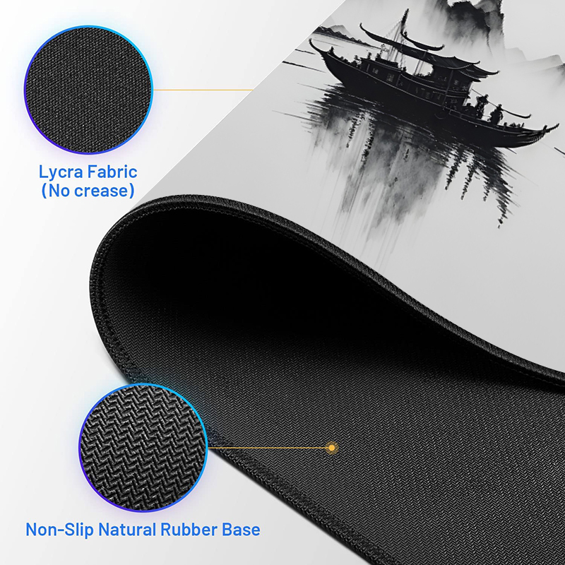Table Game Oem Custom Logo Cordura Fabric Waterproof Material Anti-Slip Rubber Base Gaming Mat Deskpad Mousepad Mouse Pad