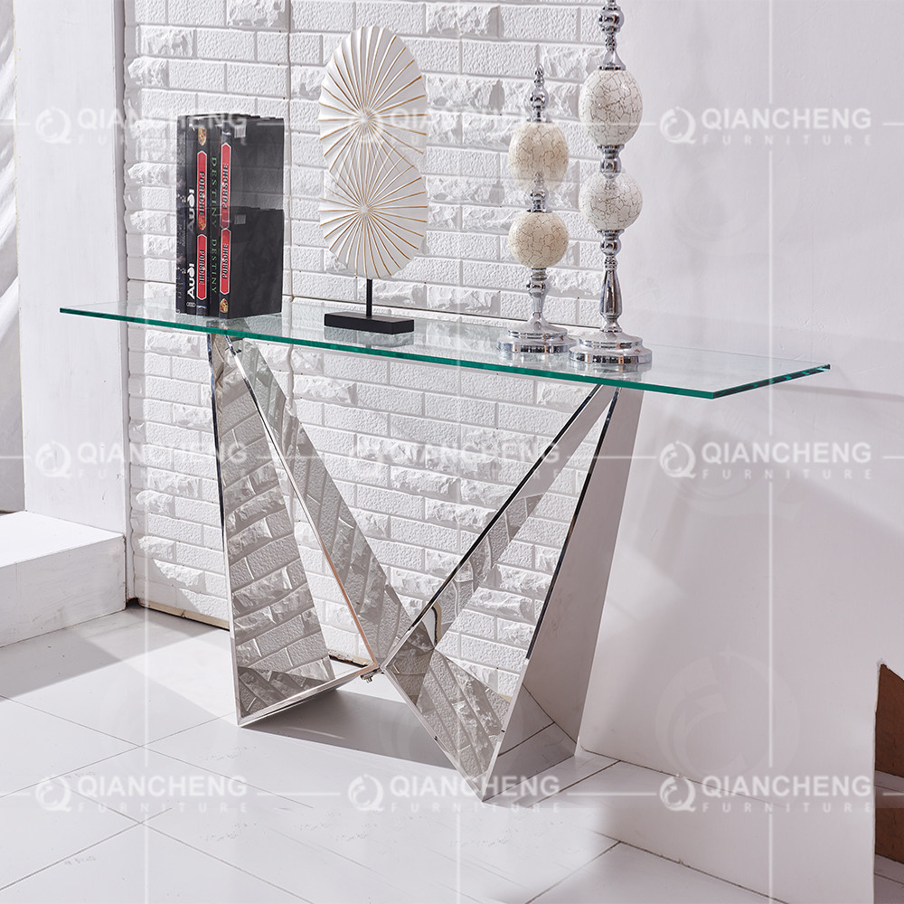 12mm Clear Glass Console Table