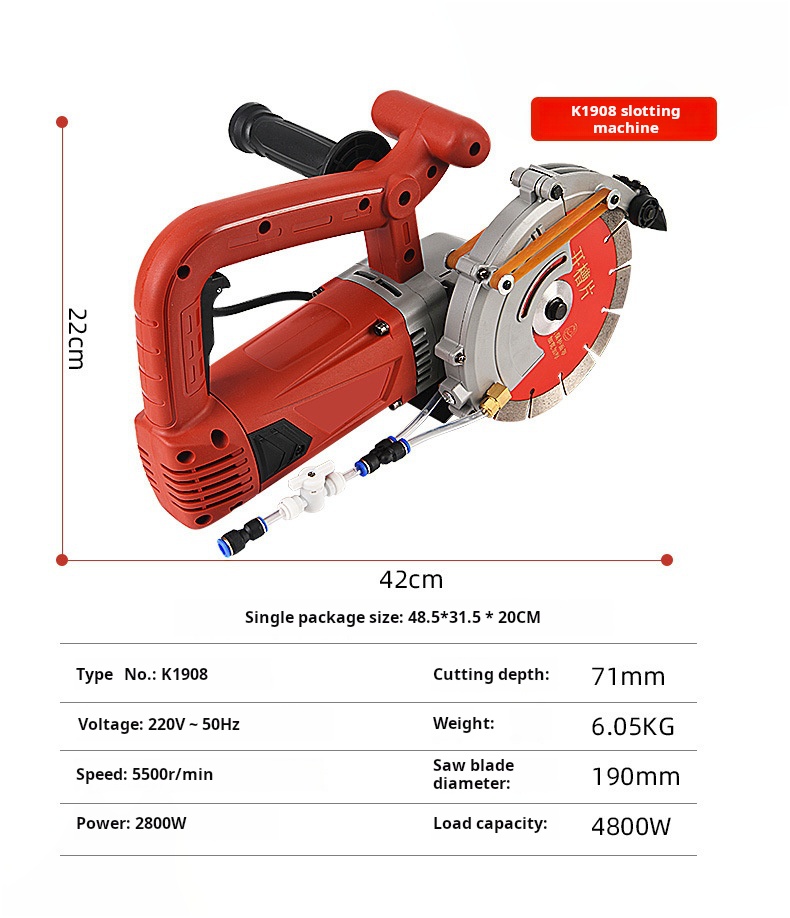 355mm Diamond Saw Blade Road Wall Cutter With Dust Collector Cutting Machine