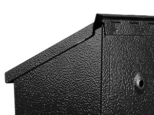 Custom Logo Contemporary Designer Mailbox in Powder-Coated Black with Optional Lock