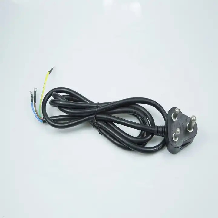 Hot Selling Big SABS approved Souh-African D19 16A AC Electrical Power pvcs wivel Plug Cable Extension Cord