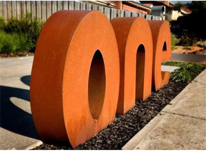 Metal Garden Corten Steel Sign Letters Outdoor Decorations