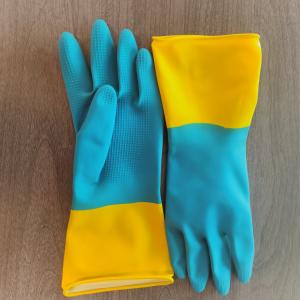 Wholesale Kitchen Cleaning Latex Industrial Bicolor Glove Household Thickening Chemical Resistance from china suppliers