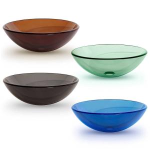 Wholesale Tea Bronze Multi Colored Kitchen Bathroom Sinks Top Mount Tempered Glass from china suppliers