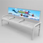 Customized Anticorrosion 2070mm Metal Patio Bench