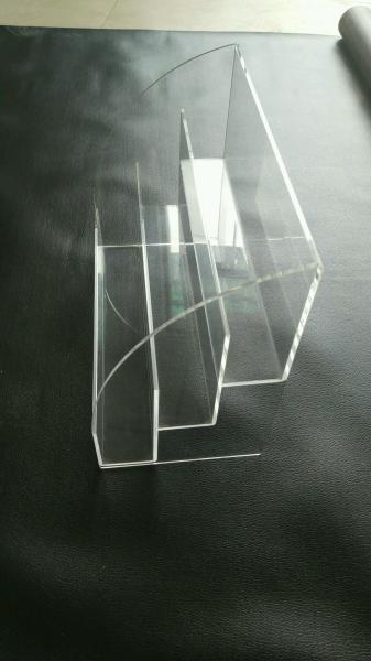 Clear 3- Shelve Tabletop Acrylic Nail Polish Display Rack Organizer Plexiglass